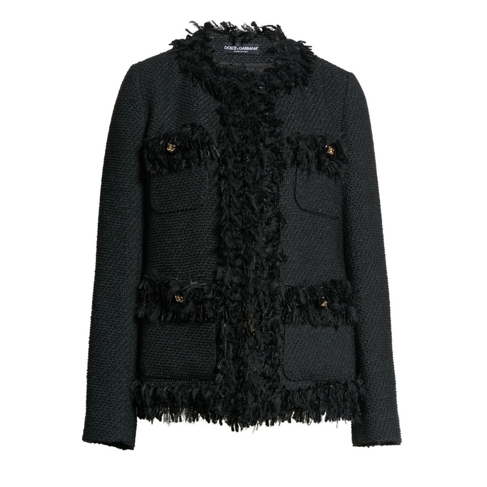 DOLCE & GABBANA Fringe Bouclé Jacket - Picture 5 of 11